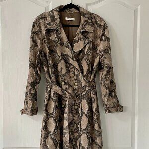 Vintage Marina Rinaldi Snake Print Trench Coat